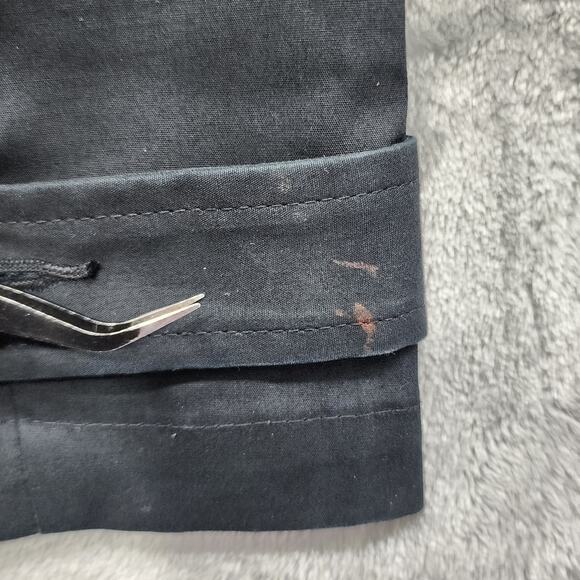 Vintage Y2K Old Navy Jacket Womens M Black Button Front Trench Long-Line Classic - Picture 3 of 13